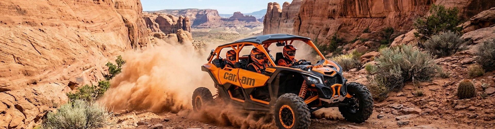 Can-Am Side-by-Side Off-Road Adventure Through Desert Canyons