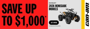 Read more about the article Save up to $1 000 rebate on select 2026 Renegade models