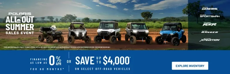 Polaris UTVs and ATVs on sale up to $4000 Off Select 2026 Off-Road Vehicles