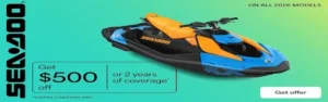 Read more about the article Sea-Doo – Get $500 off or 2 years of coverage on all 2026 models