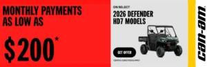 Read more about the article Monthly payment as low as $200 on select 2026 Defender HD7 models