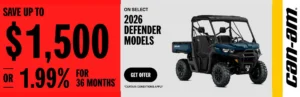 Read more about the article Save $1,500 or 1.99% for 36 months on select 2026 Defender Models