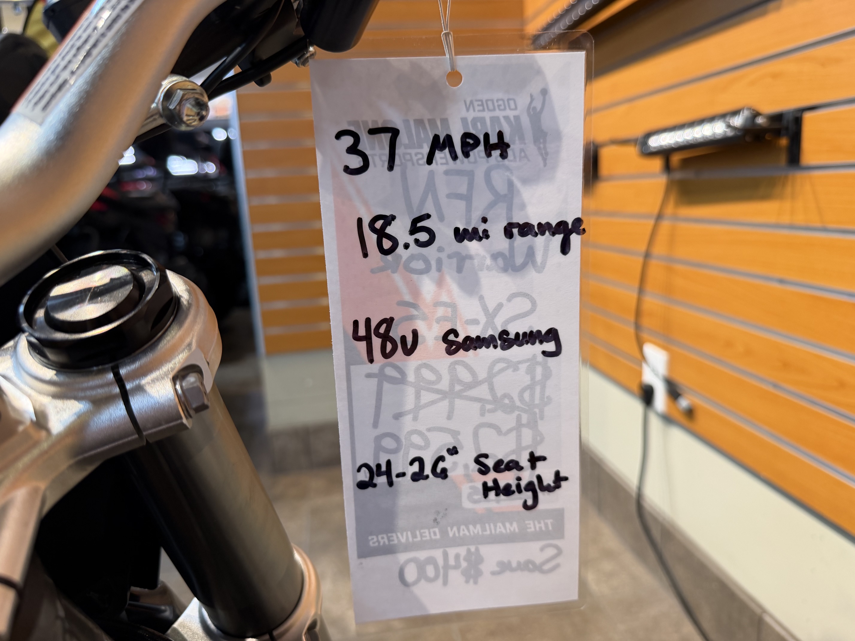 2026 RFN Warrior Youth SX-E5 EBIKES
